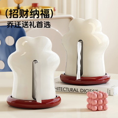 桌面纸巾收纳盒高颜值家用玄关抽纸客厅茶几多巴胺卡通猫爪纸巾盒