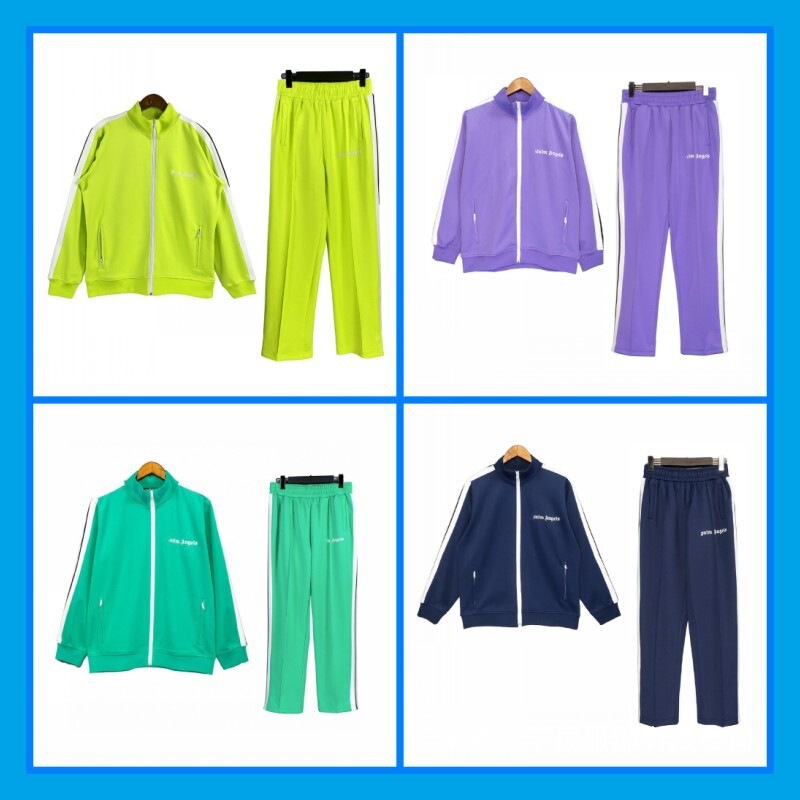 Correct Version of Trendy Brand Palm Palm Angel Stripesd Webbing High Street Casual Sports Jacket Couple Suit Wholesale