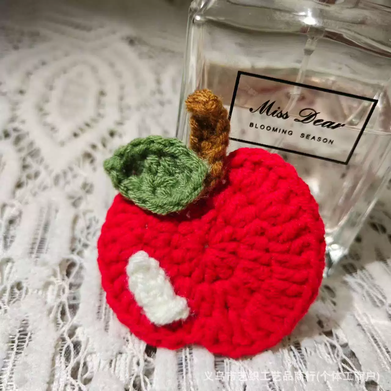 Яблоко, “Green Apple”, мультяшный аксессуар, изделия ручной работы, плетеная ручка, оптом