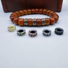 云纹紫铜隔片金属纯铜垫片回纹隔珠文玩配饰手串凤眼菩提108佛珠