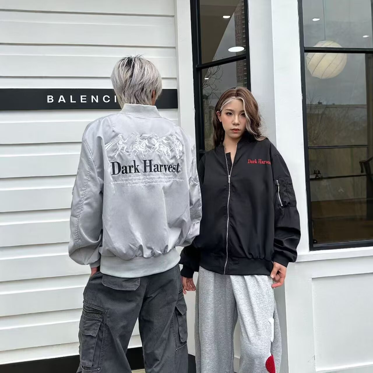 American Trendy Baseball Jacket for Men, Autumn Couple Pilot Jacket, Short Hip-Hop Loose Casual Coat