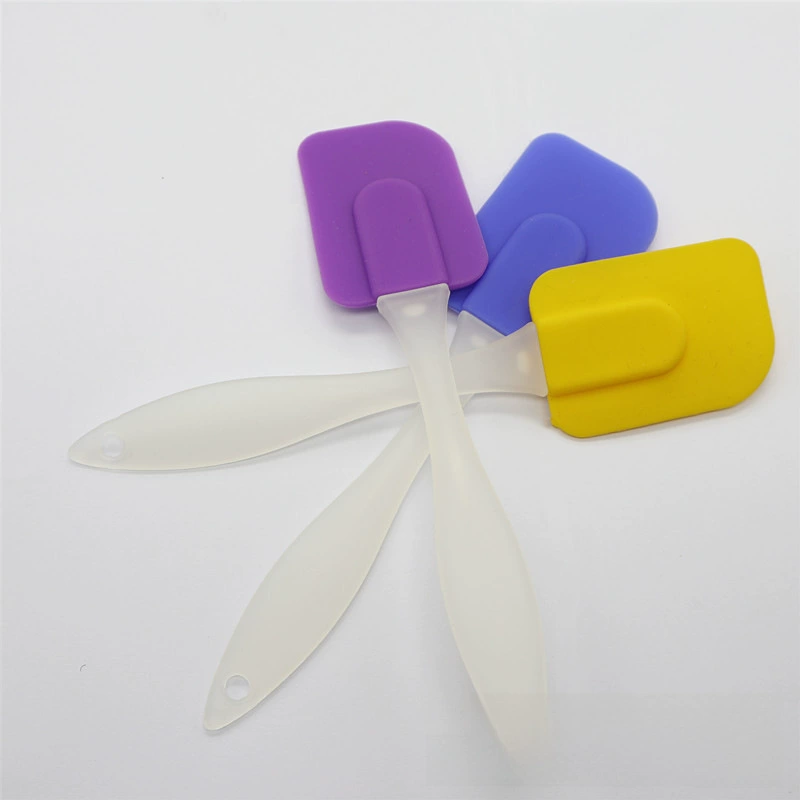 Small heat-resistant silicone plastic handle, cream scraper