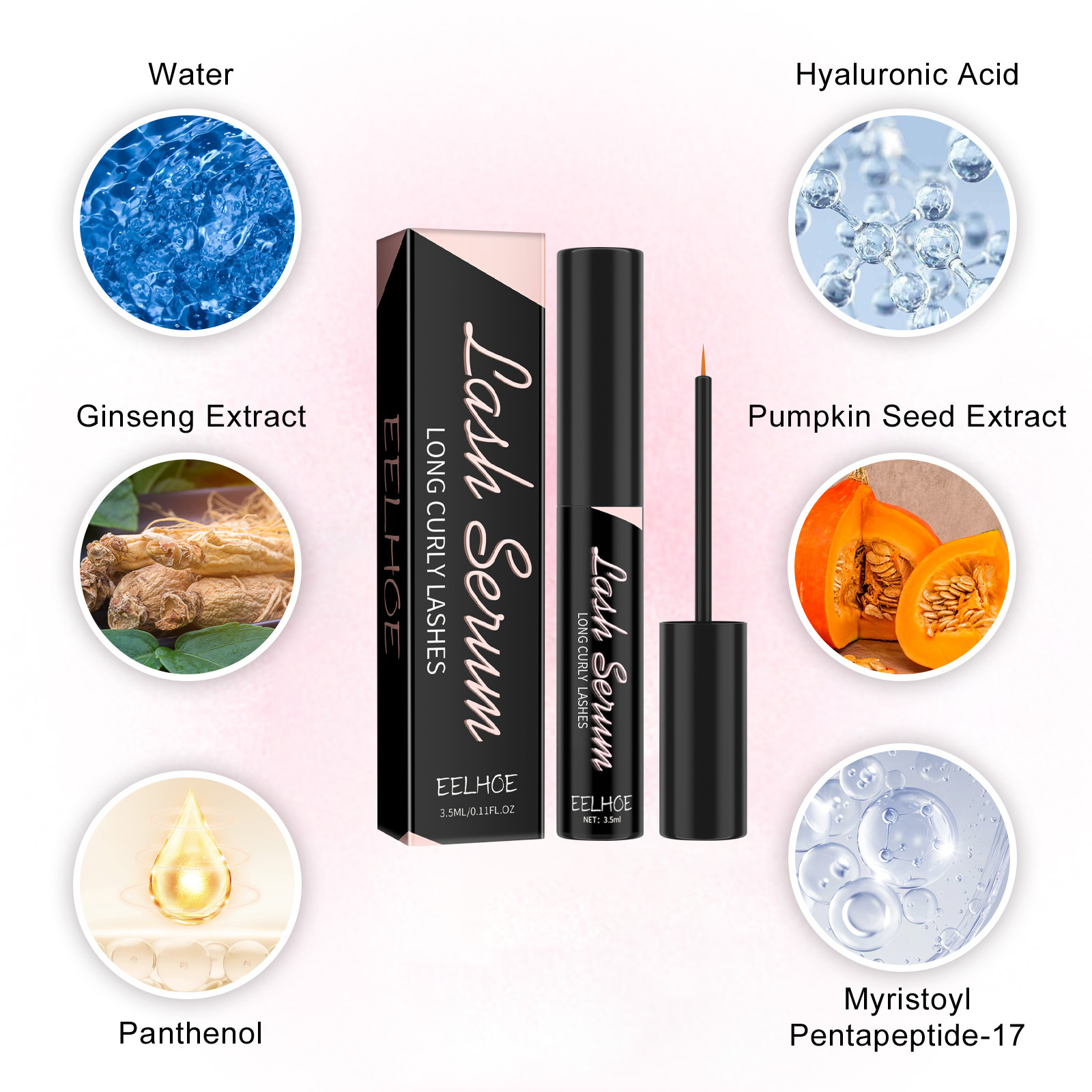 Eyelash care solution gently moisturizes, thickens, elongates eyelas, naturally curling and beautifying_voghion.com