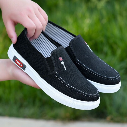 Anti-slip and wear-resistant ox-tendon sole skate shoes for men, old Beijing cloth shoes, light breathable canvas shoes, comfortable and soft working shoes
