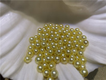海水珍珠6-7mm 羽皇金色裸珠 正圆 几乎无暇 色泽好