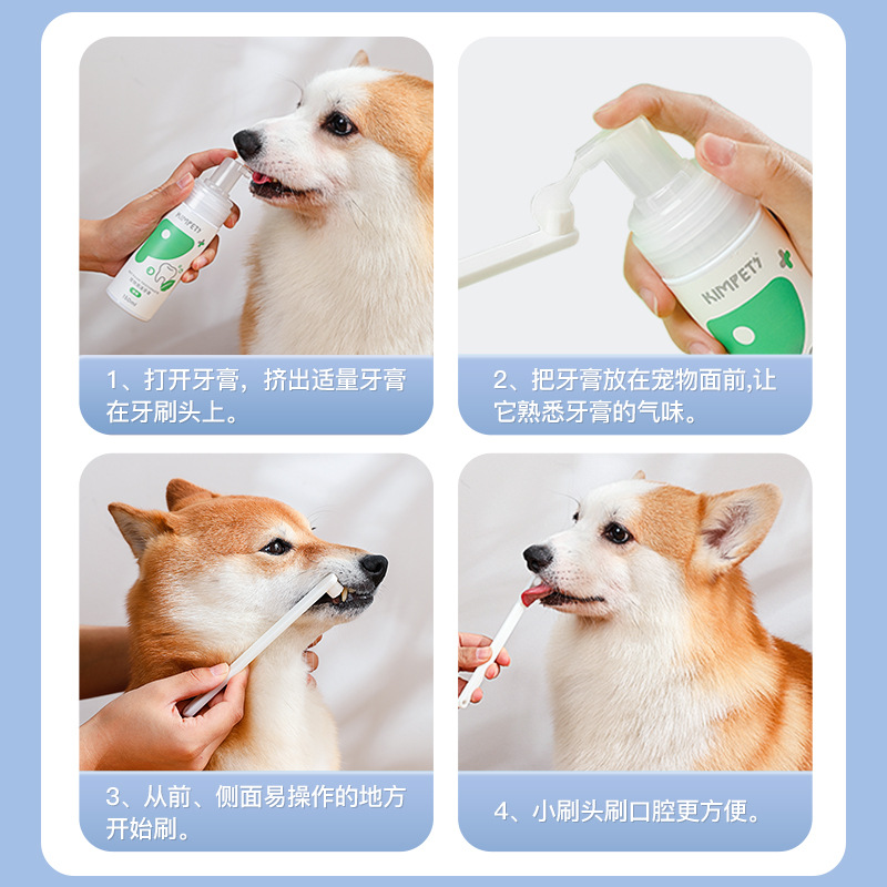 Nueva mascota gato perro cepillo de dientes para eliminar el sarro y mal aliento dental cálculo Teddy Corgi oral suministros limpieza al por mayor