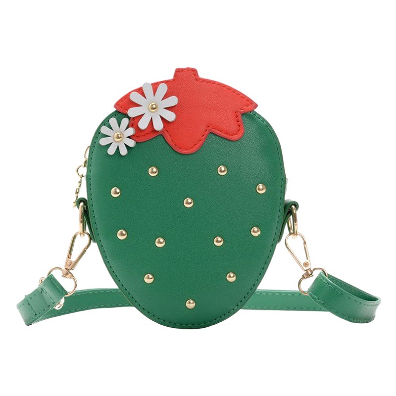 Bolso DE LOS NIÑOS bolsa de mensajero niña fresa moda pequeña bolsa en línea rojo de moda bebé lindo mini bolso