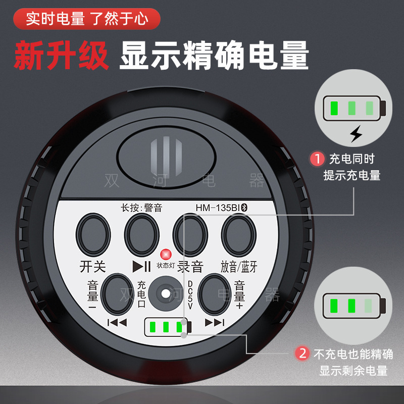 録音可能な放送器の拡声器の消防の赤い露店の宣伝器の音声スピーカー|undefined