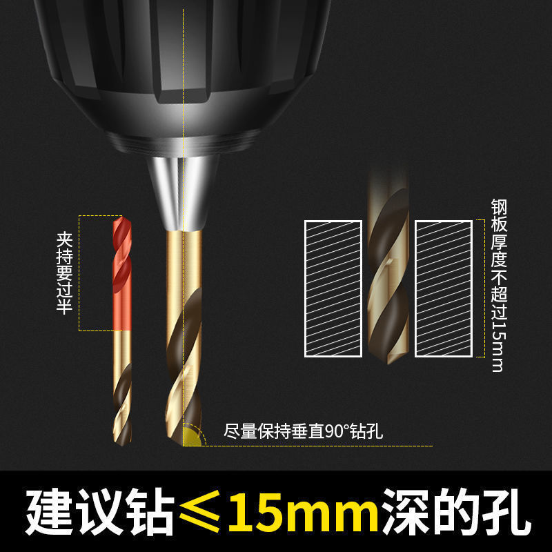 双头含钴不锈钢麻花钻头电钻合金转头金属木材打孔钻孔钻铁开孔器|undefined