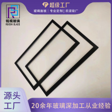 化学钢化玻璃2mm灯箱盖板玻璃加工丝印钢化玻璃保护屏玻璃