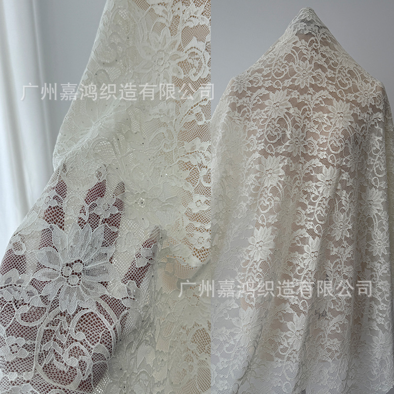 2026 nuevo estilo de diseño de moda tela de encaje elástica vestidos de mujer fábrica de falda en stock