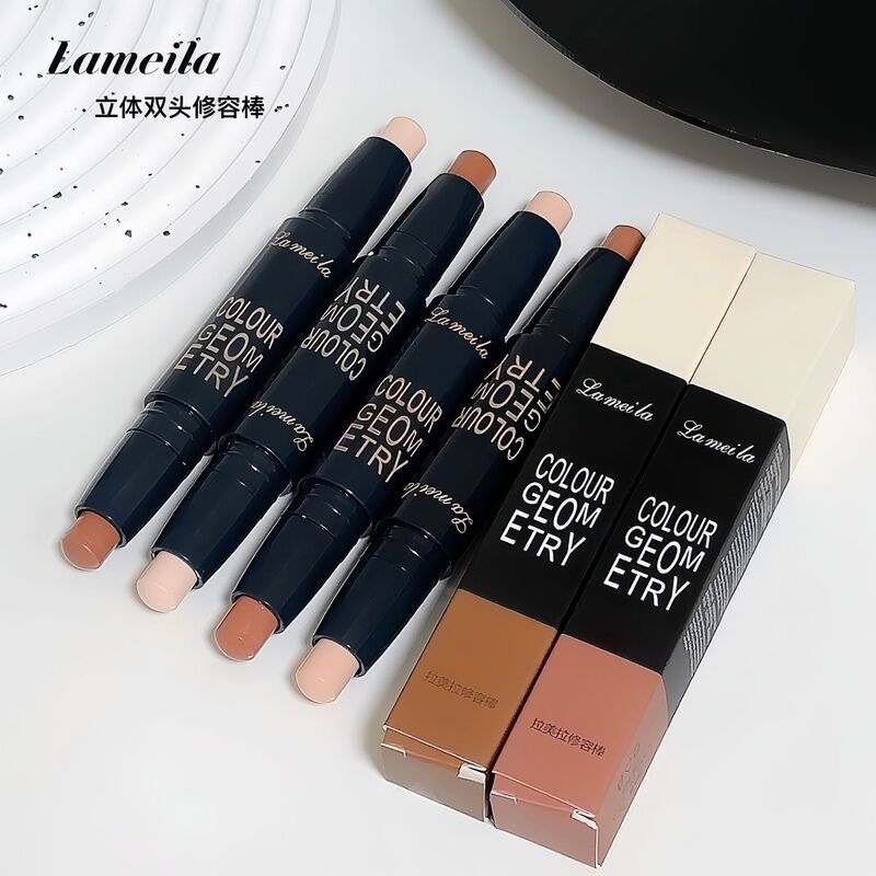 Lamela Contouring Stick Contouring Highlighting Powder Concealer Shadow Double-Ended Nose Shadow 1002 Lamela Contouring Stick Contouring Highlighting Powder Concealer Shadow Double-Ended Nose Shadow 1002