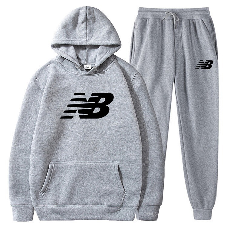 Autumn and Winter New Trendy Brand Nb High Street Versatile Loose Sweatshirt European and American Casual Sports Jogging Long-Sleeved Sweatshirt Suit