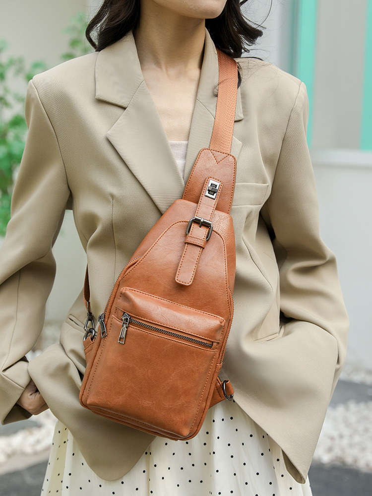 PU bag chest bag crossbody women's bag women's shoulder bag men's waist bag_voghion.com