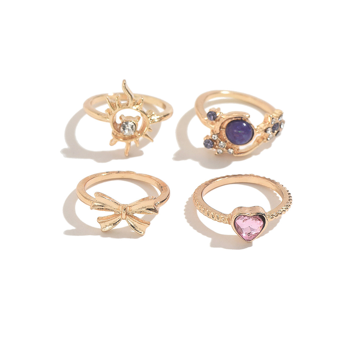 Set di anelli sole e luna viola gioielli firmati donna_voghion.com