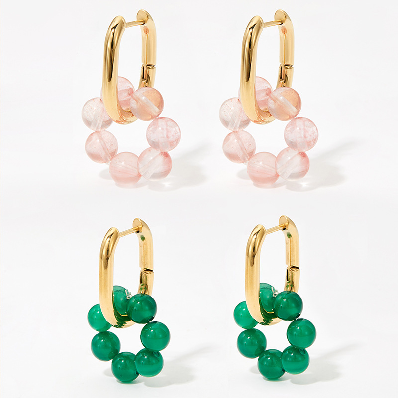 Drop Earrings Classification 1 Pair Quantity 1 Pair Fashion Flower Plating 304 Stainless Steel 16K Gold Plated White Gold Plated Gold Plated Stainless Steel Earrings