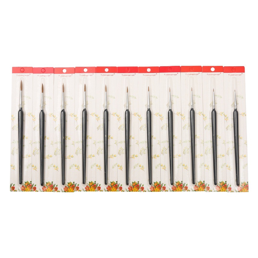 Cross-Border Lobo pelo nail art Gancho pluma pintura dibujo borde gancho aceite pincel acuarela pluma digital suministro directo de fábrica al por mayor