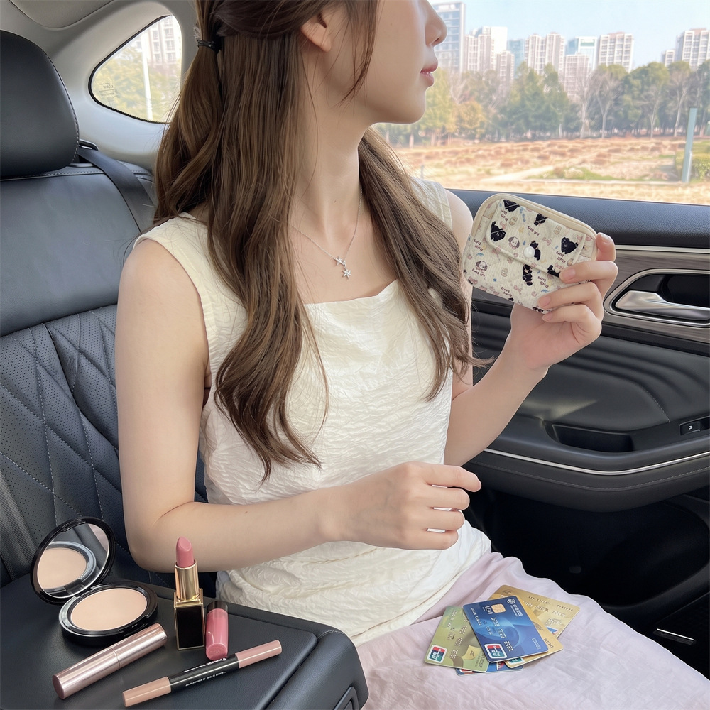 5442 [Copyright] Flip Card Bag Multifunctional ID Bag Card Bag Coin Purse Women's Storage Bag Mini Women
