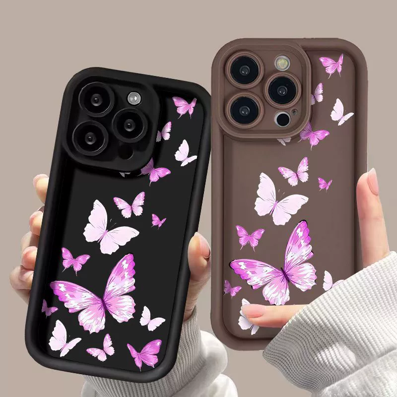 Корпус Apple, фиолетовый совместимый чехол для телефона, матовый iPhone 17, iphone 17promax, 15