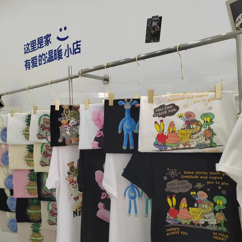 9,9 Бесплатная доставка за один предмет женской одежды, летняя свободная футболка большого размера с короткими рукавами оптом, одежда по низкой цене на заводе 1 юань