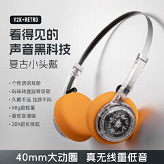 レトロヘッドセット小型ヘッドワイヤレス 5.4 Bluetooth ヘッドセットスポーツノイズリダクションヘッドセット超長バッテリー寿命ヘッドセット