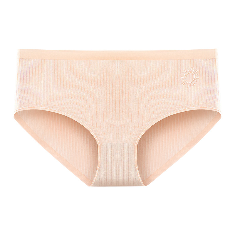 Algodón puro antibacteriano de algodón para mujer sin costuras 2024 nuevo estilo de gran tamaño niña crecimiento triángulo sin costuras ropa interior de mujer de algodón