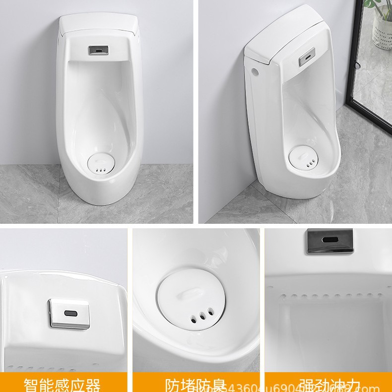 Montado en la pared de tipo de piso de inducción automática orinal de los hombres orinal de cerámica orinal adulto orinal fabricante