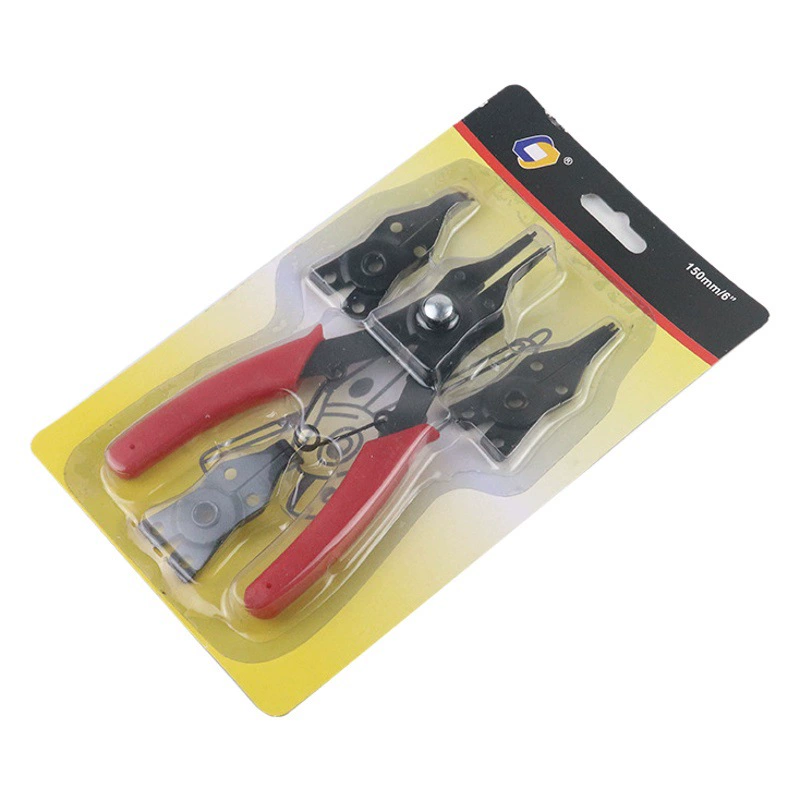 Многофункциональные плоскогубцы для стопорных колец четыре-в-одном подходят внутренняя карта внешняя карта 90 градусов 45 градусов двойное назначение отверстие кольцо зажим плоский инструмент