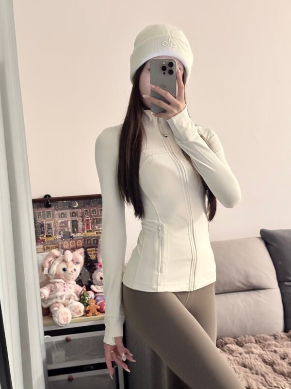 Zipper with Octopus Head High Version Lulu Same Style Defina Sports Jacket Sun Protection Fitness Stand Collar Jacket for Women