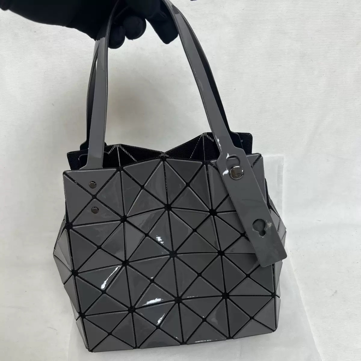 Qadın üçün romb naxışlı mini tote çanta və çarpaz asma çanta