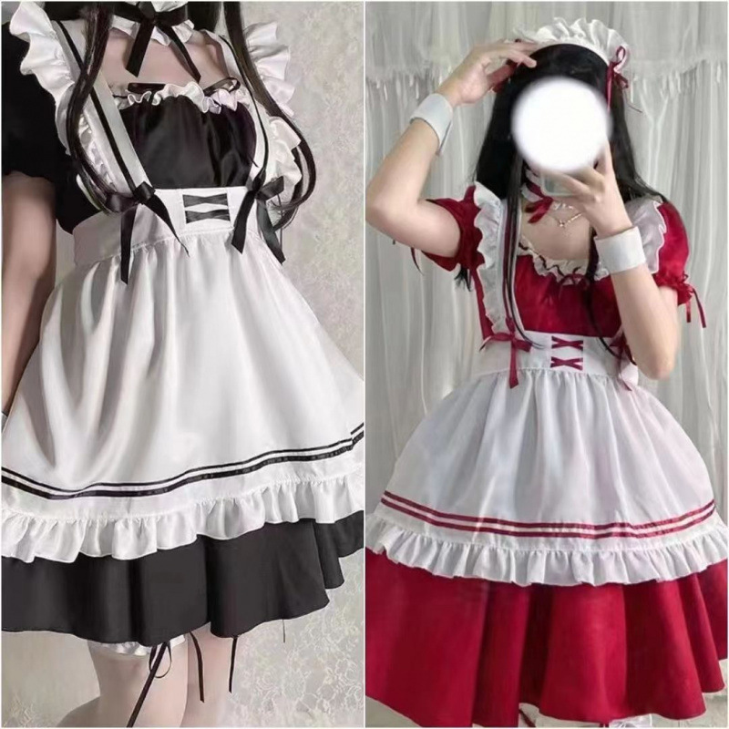 女仆装日系cos可爱学生女装大佬连衣裙萝莉塔女佣套装二次元服装