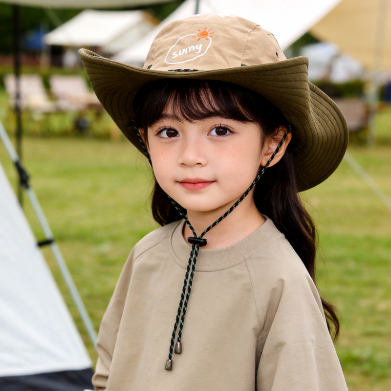 Cappello da sole casual per bambini UPF 50+ Cappello da pescatore in rattan alla moda in stile giapponese per uomo e donna, traspirante e protettivo dal sole per l'estate, campeggio all'aperto, escursionismo e_voghion.com