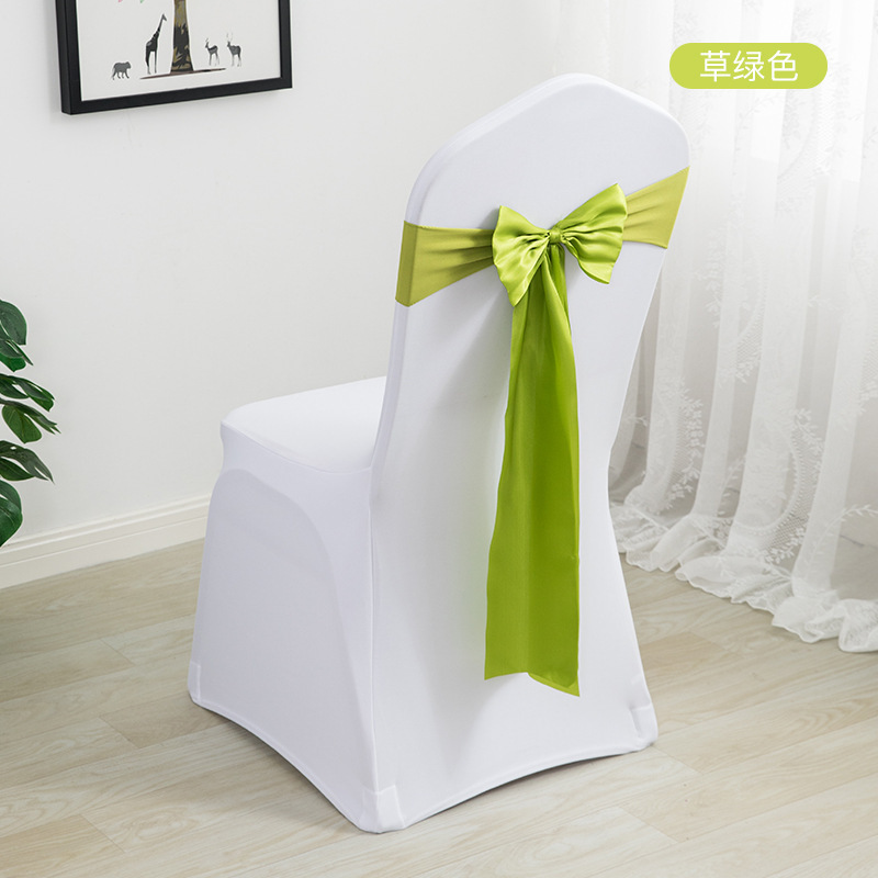 (2개) 현대 간단한 웨딩 장식 활 리본 넥타이없는 의자 다시 꽃 탄성 의자 다시 꽃
