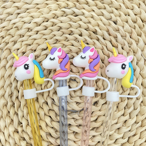 Food-grade rubber straw cover dust cover unicorn straw cap Stanley straw sleeve