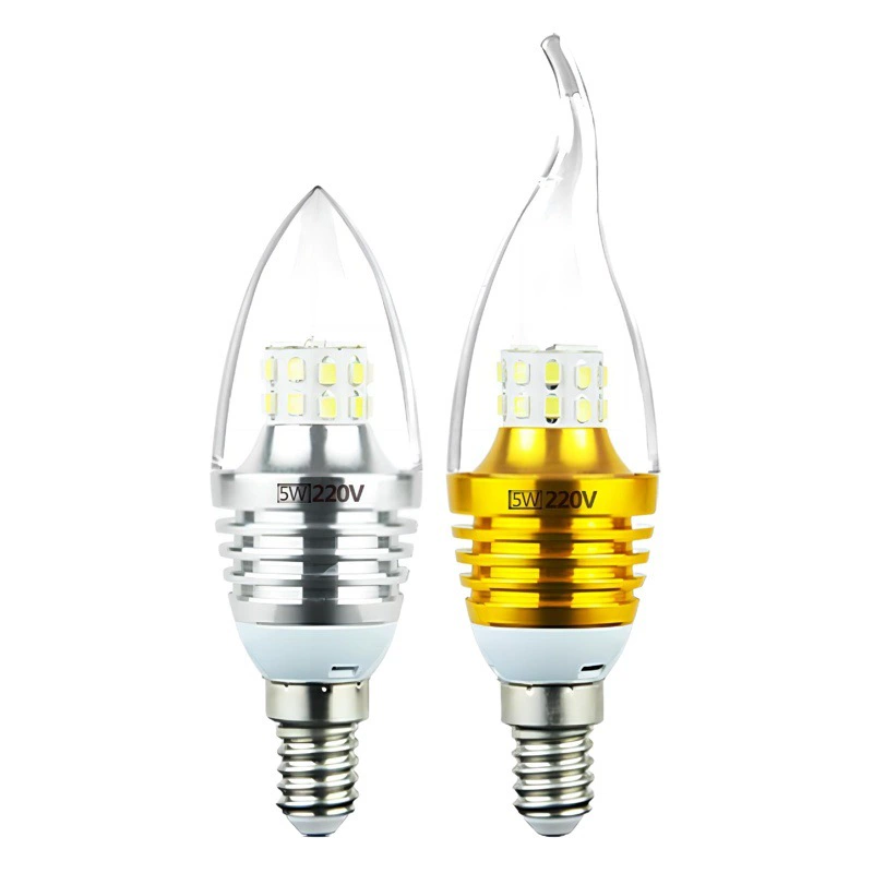 Светодиодная лампа E14 маленький винт e27 Бытовая острая пузырьковая энергосберегающая лампа 16 Вт подсветка люстра свеча источник света оптом