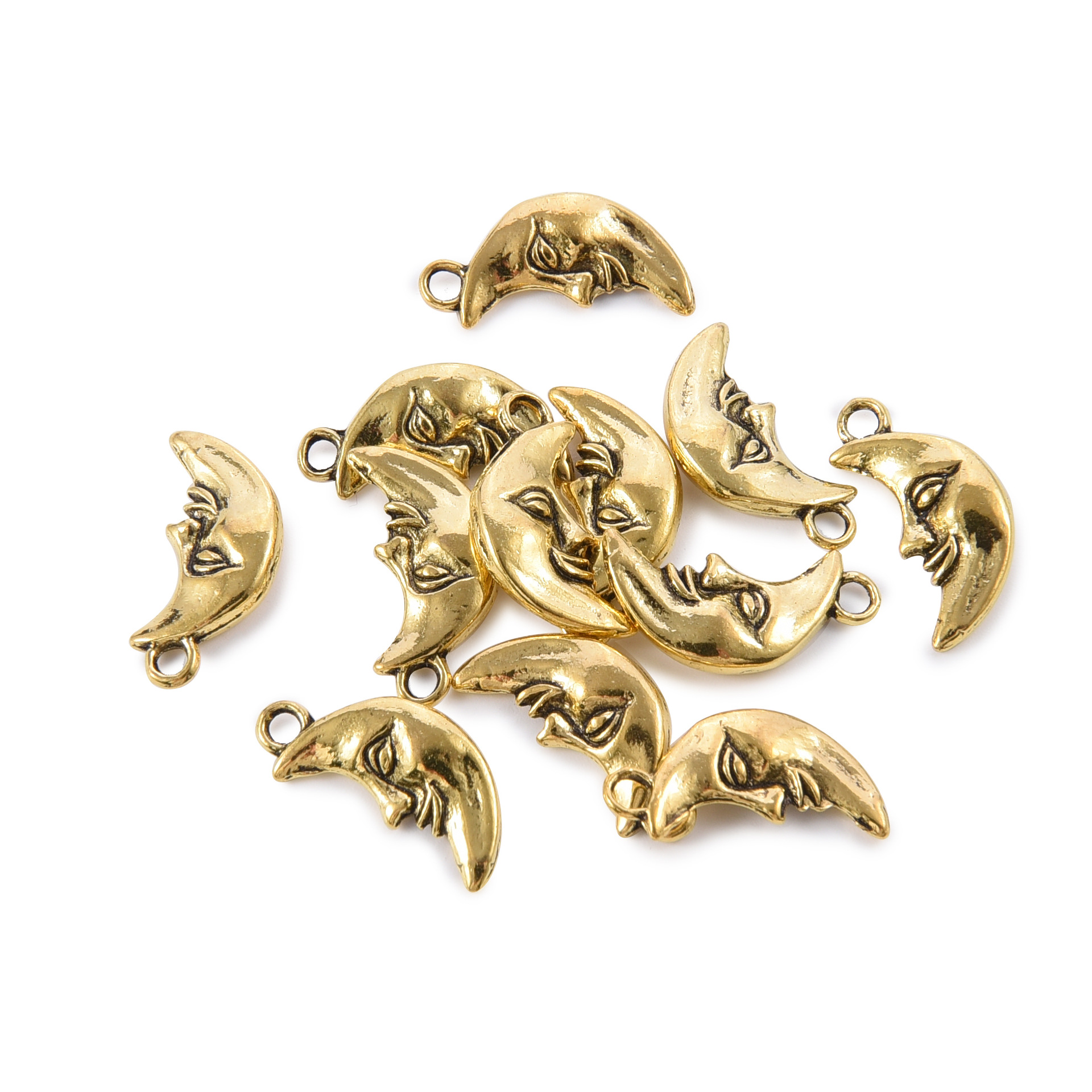 Accesorios de joyería de bricolaje modelos mixtos retro estrella luna aleación colgante joyería material hecho a mano amor colgante de cara sonriente