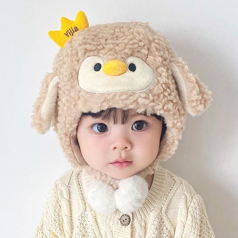 Sombreros de invierno para bebés, gorras de protección de orejas, gorras de peluche para bebés, niñas y niñas, otoño y invierno, gorras de rayos