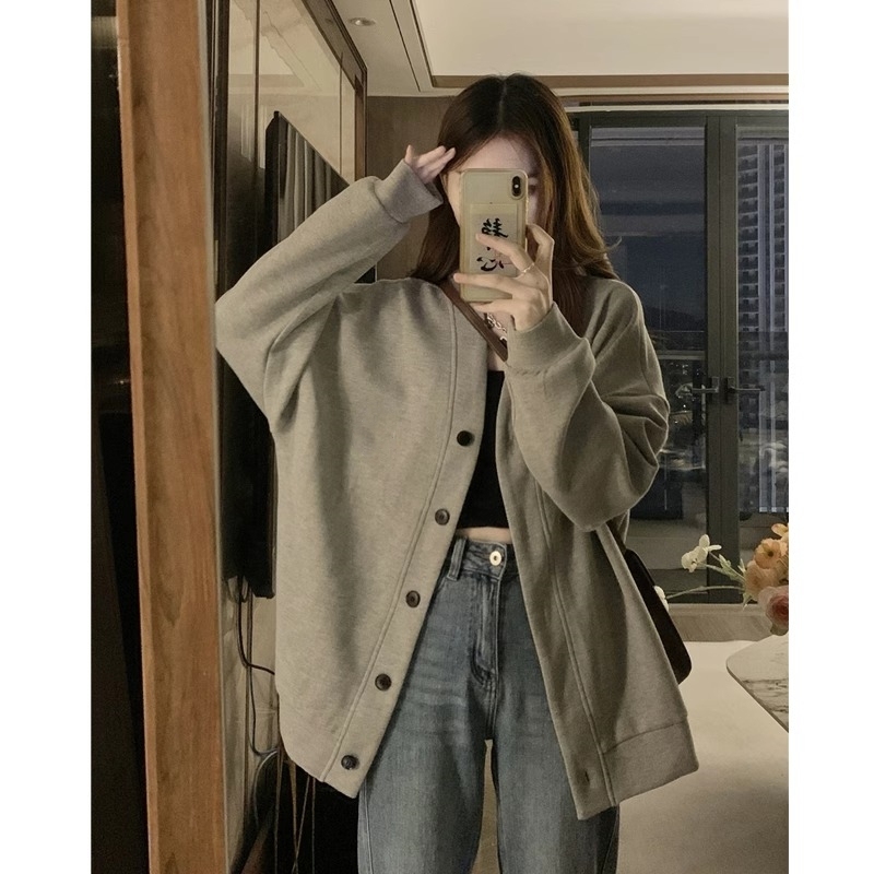 卫衣外套女2025春夏秋开衫韩系慵懒风上衣宽松气质薄款早秋衣服潮|undefined