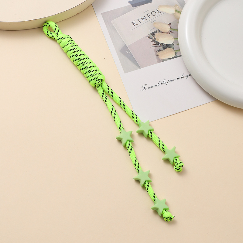 新しいファッションマルチカラー織りストラップ diy パーソナライズされたスターアクセサリーバッグ水カップペンダントストラップ製品卸売|undefined