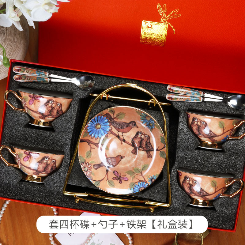 La Luz de lujo de porcelana británica tarde juego de té traje de alta apariencia taza de café y platillo traje de caja de regalo