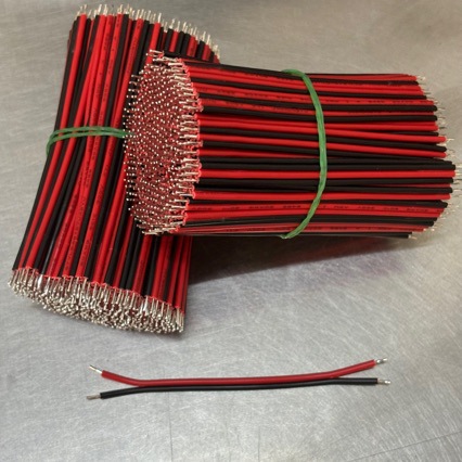 1007电子线2468Awg20号红黑双并线电源连接线双头镀锡纯铜线