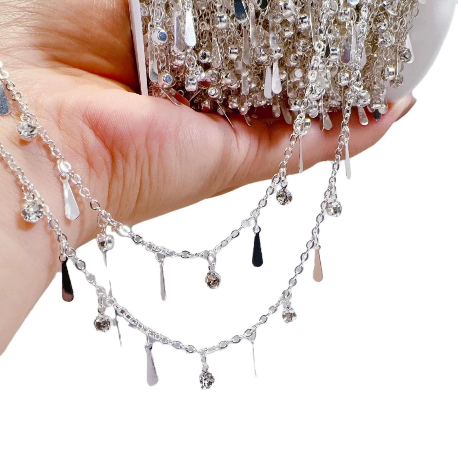 Chain drop-shaped handmade, hair accessory, DIY
