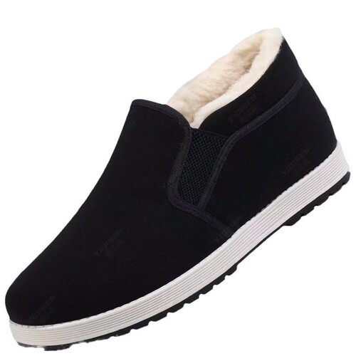 In winter, high-top cotton shoes are non-slip and wear-resistant, step-on and fleece warm cotton boots are thickened for the elderly, old Beijing cloth shoes