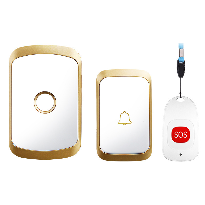 老人呼叫器家用紧急呼叫器老人病人儿童护理无线服务铃防水双用