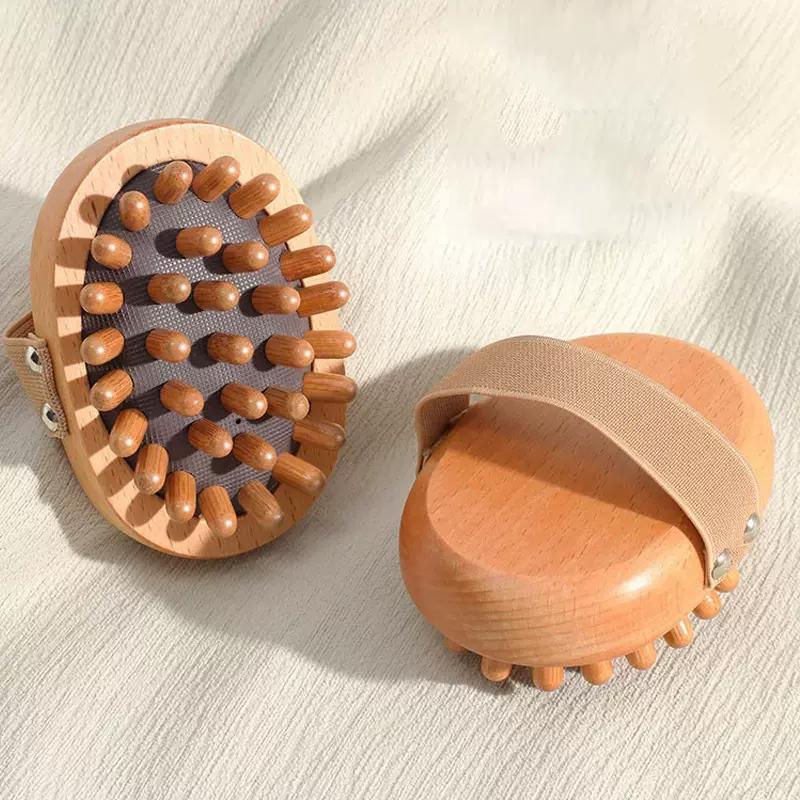 竹子弹头经络腿部按摩器手动穴经络拍打器家用日常气囊气垫木质刷