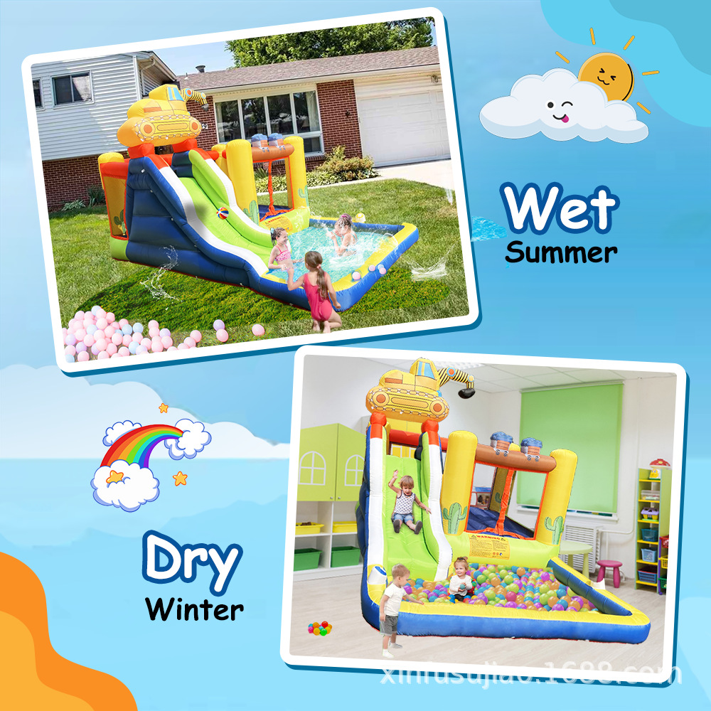 Castillo inflable para niños interior hogar pequeño tobogán de agua al Aire Libre Parque de Atracciones trampolín travieso Castillo