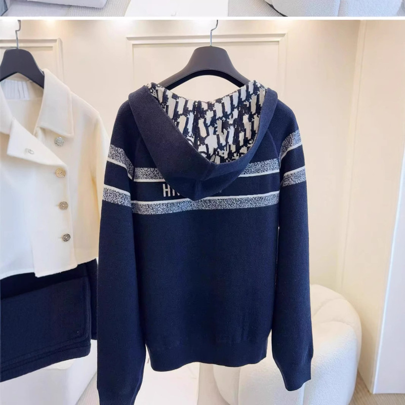D high version autumn and winter new sweater socialite long sleeve knitted cardigan star cashmere coat double-sided wearable