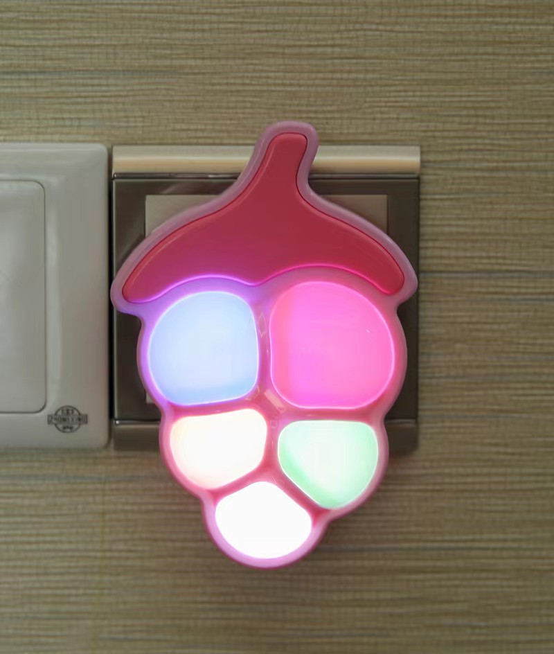 Direct factory supply grape night light LED switch plug-in night light nursing bedroom bedside baby feeding wholesale