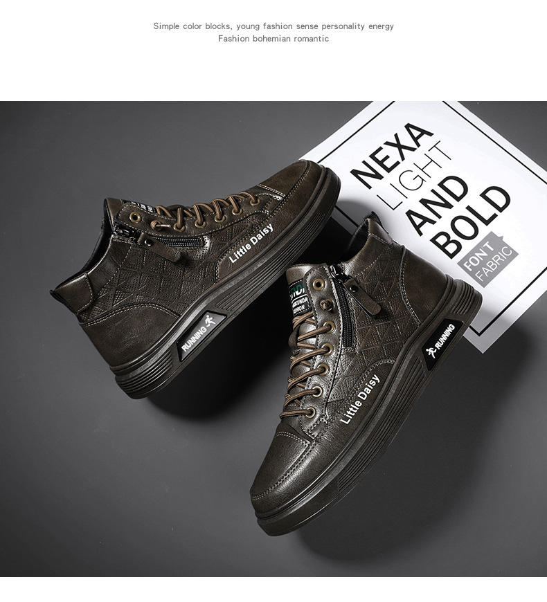 Man Derby Formal Synthetic Leather Suede Waterproof Office Business Footwear_voghion.com