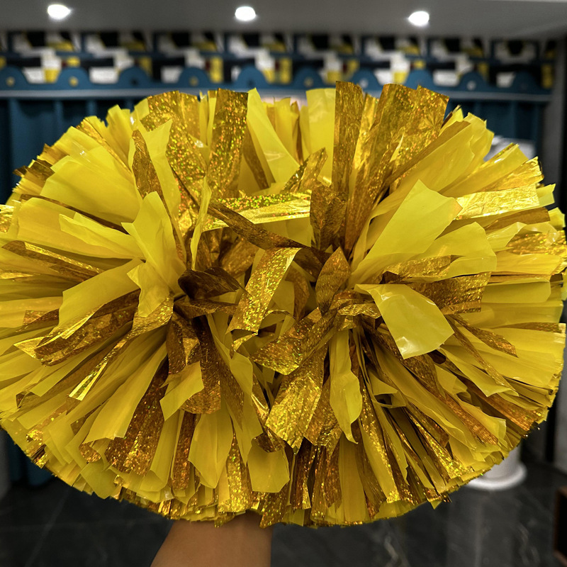 Láser brillante competencia profesional manejar porristas danza Bola de flores de mano deportes coloridos apoyos de pelota